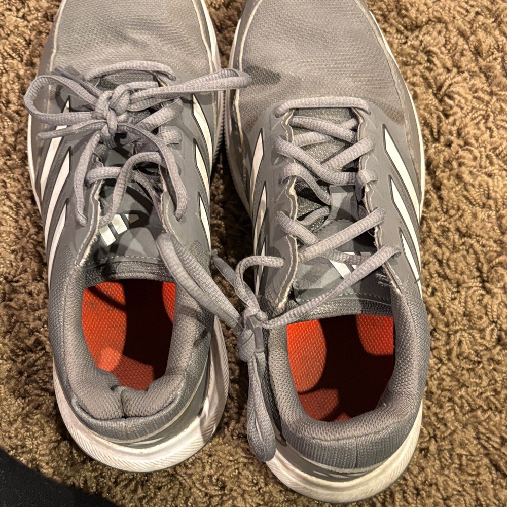 adidas Gray and White Athletic Shoes golf shoes